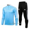 Sudadera De Entrenamiento Trajes Real Madrid Cremallera De Cuarto 2021/22 Azul Claro - Hombre